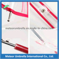 Impression Cadeau promotionnel Straight Plastic Flower Transparent Clear PVC Umbrella